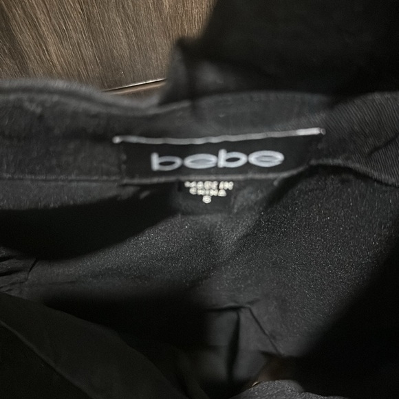 Bebe blk cocktail dress size 6, sweetheart with one shoulder strap. - Picture 3 of 4